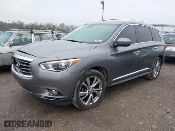 2015 Infiniti QX60 with VIN 5N1AL0MMXFC532738, listed as a IAAI auction lot 41995957 with 155,495 mi miles. Bid and sale history available at carsss.com. Image 2.