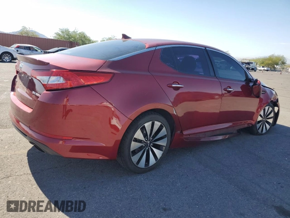 2013 Kia Optima SX with VIN 5XXGR4A62DG174106, listed as a Copart auction lot 76417894 with 92,587 mi miles and Salvage Title. Bid and sale history available at carsss.com. Image 3.