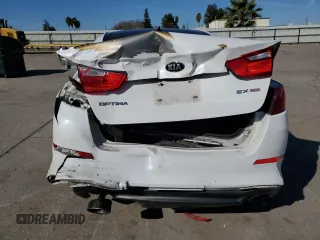 2015 Kia Optima EX with VIN 5XXGN4A77FG433602, listed as a Copart auction lot 47631325 with 161,319 mi miles and Salvage Title. Bid and sale history available at carsss.com. Image 6.