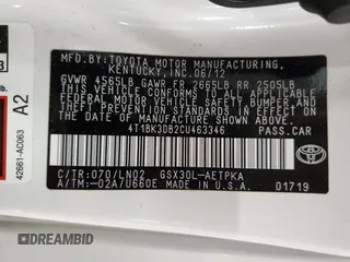 2012 Toyota Avalon z VIN 4T1BK3DB2CU463346, wystawiony jako Copart lot #57769545 z przebiegiem 69 218 mil mil oraz Szkoda całkowita • Salvage title. Historia ofert i sprzedaży dostępna na DreamBid. Obrazek 13.