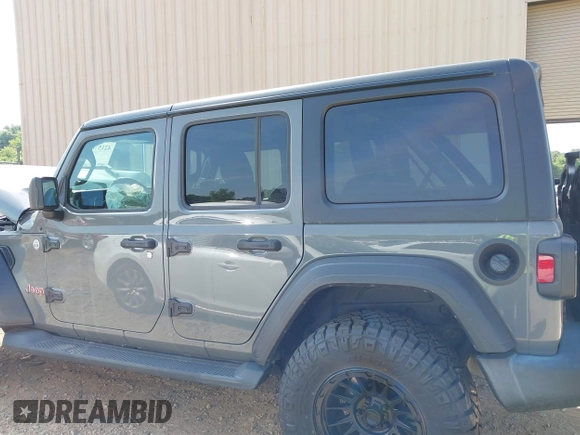2019 Jeep Wrangler Unlimited Sport S with VIN 1C4HJXDG3KW662946, listed as a IAAI auction lot 42157025 with 26,096 mi miles and . Bid and sale history available at DreamBid. Image 13.