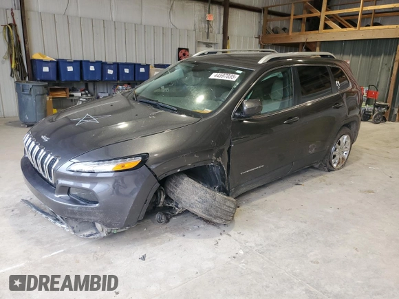 2016 Jeep Cherokee Limited with VIN 1C4PJLDB2GW146464, listed as a Copart auction lot 44597035 with 131,407 mi miles and Salvage Title. Bid and sale history available at carsss.com. Image 1.