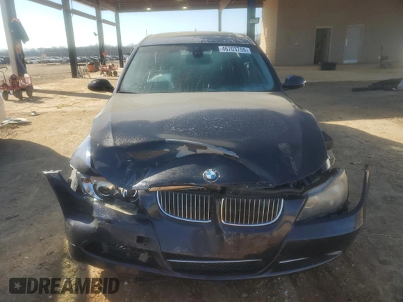 2008 BMW 3 Series 335i with VIN WBAVB77538NM05405, listed as a Copart auction lot 46703755 with 0 mi miles and Salvage Title. Bid and sale history available at carsss.com. Image 5.