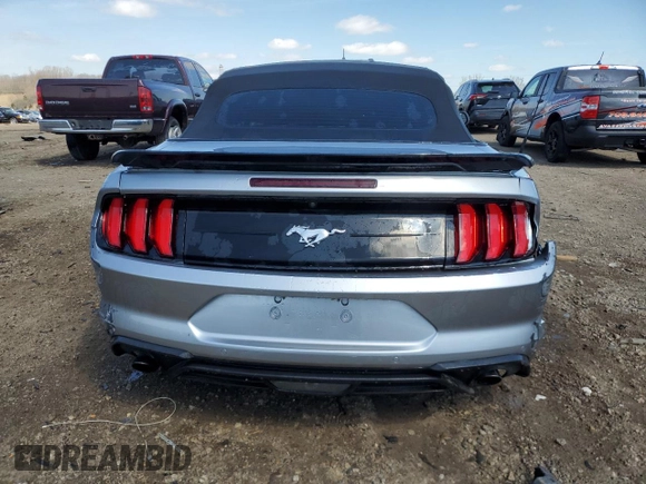 2020 Ford Mustang EcoBoost with VIN 1FATP8UH5L5146916, listed as a Copart auction lot 52550215 with 79,247 mi miles and Salvage title. Bid and sale history available at DreamBid. Image 6.