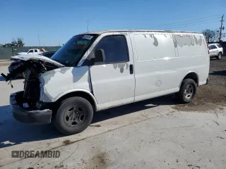 2003 Chevrolet Express Cargo Van with VIN 1GCFG15X031106612, listed as a Copart auction lot 48154145 with 256,352 mi miles and Salvage Title. Bid and sale history available at carsss.com. Image 1.