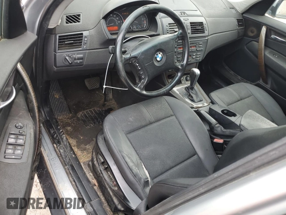 2006 BMW X3 3.0i with VIN WBXPA93466WD29294, listed as a Copart auction lot 51621175 with 235,144 mi miles and Salvage Title. Bid and sale history available at carsss.com. Image 8.