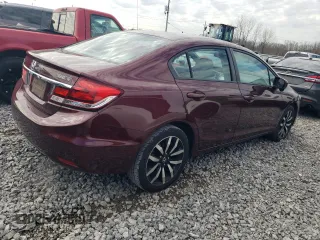 2015 Honda Civic Sedan EX-L with VIN 19XFB2F90FE034994, listed as a Copart auction lot 45046705 with 6,721 mi miles and Salvage Title. Bid and sale history available at carsss.com. Image 3.