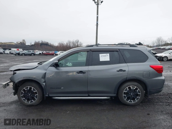 2019 Nissan Pathfinder SV with VIN 5N1DR2MMXKC614924, listed as a IAAI auction lot 41968839 with 60,651 mi miles and . Bid and sale history available at DreamBid. Image 14.