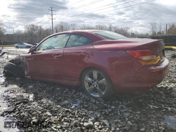 2011 Lexus IS 250 C with VIN JTHFF2C28B2515559, listed as a Copart auction lot 47809825 with 151,037 mi miles and Salvage title. Bid and sale history available at DreamBid. Image 2.