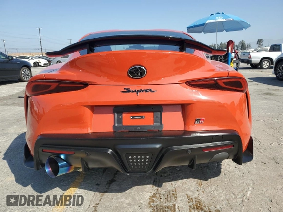2024 Toyota Supra 3.0 with VIN WZ1DB0G09RW062378, listed as a Copart auction lot 63225635 with Not provided miles and Salvage title. Bid and sale history available at DreamBid. Image 6.