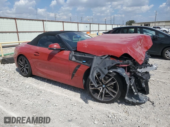2021 BMW Z4 sDrive30i with VIN WBAHF3C07MWX23567, listed as a Copart auction lot 71971044 with 0 mi miles and Salvage Title. Bid and sale history available at carsss.com. Image 4.