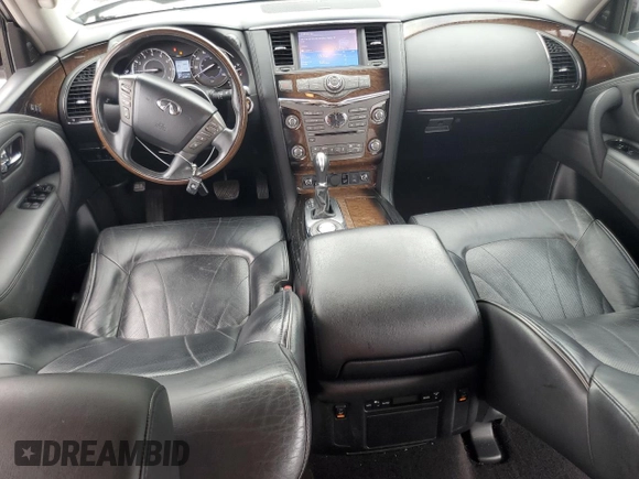 2012 Infiniti QX56 7-passenger with VIN JN8AZ2NFXC9517801, listed as a Copart auction lot 72724824 with 131,185 mi miles and Salvage Title. Bid and sale history available at carsss.com. Image 8.