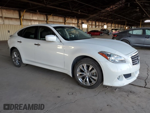 2013 Infiniti M with VIN JN1BY1AR5DM604780, listed as a Copart auction lot 87883145 with 94,399 mi miles and Salvage Title. Bid and sale history available at carsss.com. Image 4.
