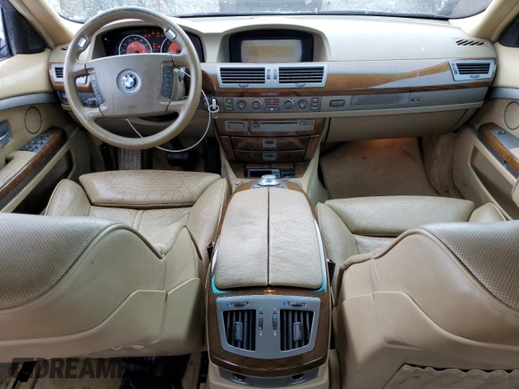2004 BMW 7 Series 745Li with VIN WBAGN63494DS47871, listed as a Copart auction lot 60128164 with Not provided miles and Salvage title. Bid and sale history available at DreamBid. Image 8.