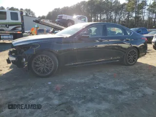 2019 Genesis G80 3.8L with VIN KMTFN4JE5KU305293, listed as a Copart auction lot 46279835 with 64,559 mi miles and Salvage Title. Bid and sale history available at carsss.com. Image 1.