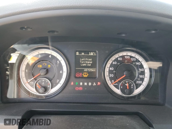 2017 Ram 1500 Express with VIN 3C6RR7KT6HG722116, listed as a Copart auction lot 48019735 with 48,725 mi miles and Salvage title. Bid and sale history available at DreamBid. Image 9.