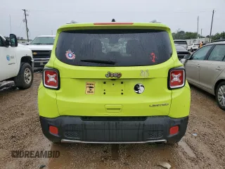 2018 Jeep Renegade Limited with VIN ZACCJADB1JPG74634, listed as a Copart auction lot 55216705 with 71,400 mi miles and Salvage title. Bid and sale history available at DreamBid. Image 6.