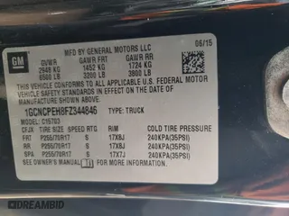 2015 Chevrolet Silverado 1500 Work Truck with VIN 1GCNCPEH8FZ344846, listed as a Copart auction lot 42776105 with 162,582 mi miles and Salvage Title. Bid and sale history available at carsss.com. Image 13.