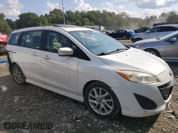 2014 Mazda 5 Touring with VIN JM1CW2CL5E0165062, listed as a Copart auction lot 72452994 with 177,939 mi miles and Salvage Title. Bid and sale history available at DreamBid. Image 4.