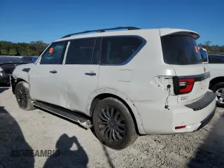 2023 Nissan Armada Platinum with VIN JN8AY2DB3P9831183, listed as a Copart auction lot 80939144 with 25,037 mi miles and Salvage Title. Bid and sale history available at carsss.com. Image 2.