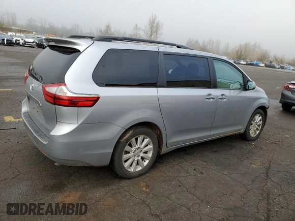 2015 Toyota Sienna Ltd with VIN 5TDDK3DC1FS094400, listed as a Copart auction lot 84051894 with 37,306 mi miles and Salvage Title. Bid and sale history available at carsss.com. Image 3.