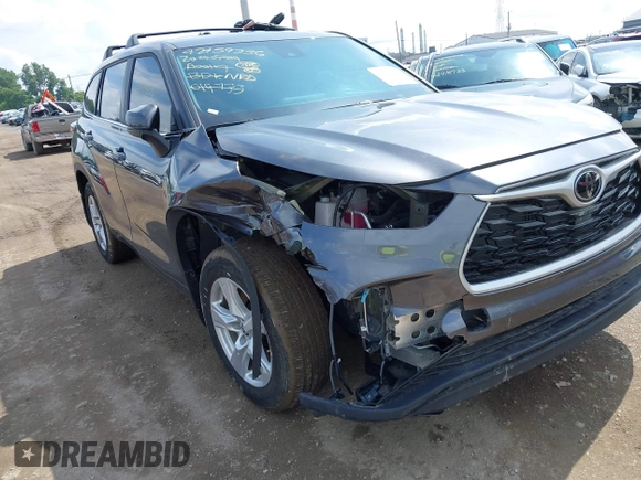 2023 Toyota Highlander L with VIN 5TDKDRAH8PS019733, listed as a IAAI auction lot 42459336 with 11,278 mi miles and . Bid and sale history available at DreamBid. Image 6.