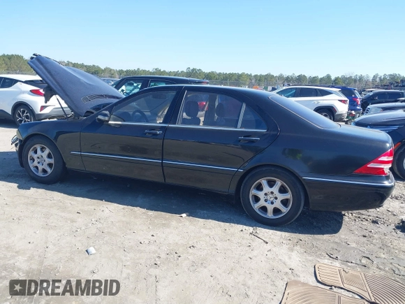 2002 Mercedes-Benz S-Class 5.0L with VIN WDBNG75J42A274373, listed as a IAAI auction lot 41482227 with 1 mi miles. Bid and sale history available at carsss.com. Image 14.
