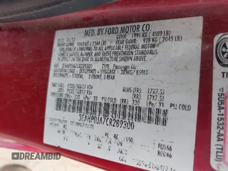 2012 Ford Fusion SEL with VIN 3FAHP0JA7CR289300, listed as a IAAI auction lot 42508765 with 161,922 mi miles and . Bid and sale history available at DreamBid. Image 9.