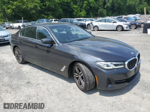 2021 BMW 5 Series 530i xDrive with VIN WBA13BJ01MWW93568, listed as a Copart auction lot 61368935 with 107,638 mi miles and Salvage title. Bid and sale history available at DreamBid. Image 4.