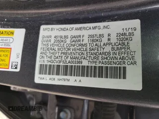 2020 Honda Accord EX-L with VIN 1HGCV3F52LA003369, listed as a Copart auction lot 56007505 with 126,567 mi miles and Non repairable. Bid and sale history available at DreamBid. Image 12.