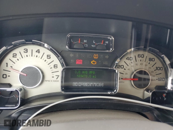 2013 Ford Expedition Max Limited with VIN 1FMJK1K57DEF59451, listed as a Copart auction lot 45117225 with 189,478 mi miles and Salvage title. Bid and sale history available at DreamBid. Image 9.