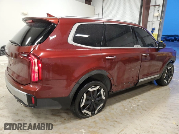 2023 Kia Telluride S with VIN 5XYP64GC5PG345386, listed as a Copart auction lot 49250505 with 65,100 mi miles and Salvage Title. Bid and sale history available at DreamBid. Image 3.