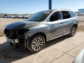 2016 Nissan Pathfinder Platinum with VIN 5N1AR2MN0GC629225, listed as a Copart auction lot 80952774 with 144,255 mi miles and Salvage Title. Bid and sale history available at carsss.com. Image 1.