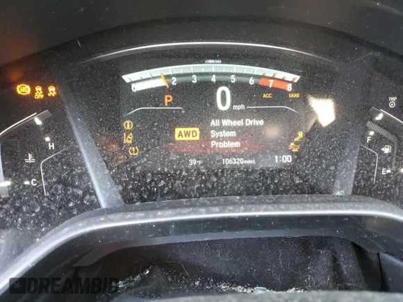 2017 Honda CR-V EX-L with VIN 2HKRW2H83HH680471, listed as a Copart auction lot 45266965 with 106,320 mi miles and Salvage Title. Bid and sale history available at carsss.com. Image 9.