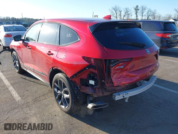 2023 Acura MDX w/A-Spec Package z VIN 5J8YE1H06PL006846, wystawiony jako IAAI lot #41877172 z przebiegiem 38 426 mil mil oraz . Historia ofert i sprzedaży dostępna na DreamBid. Obrazek 3.