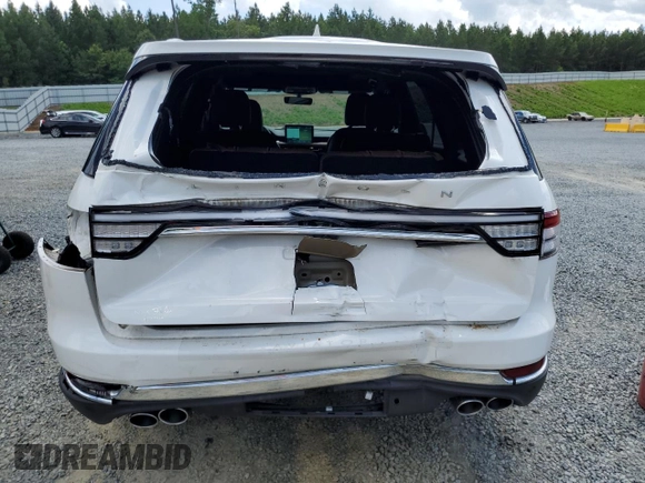 2023 Lincoln Aviator Reserve with VIN 5LM5J7WC0PGL05862, listed as a Copart auction lot 60918995 with 28,617 mi miles and Salvage title. Bid and sale history available at DreamBid. Image 6.