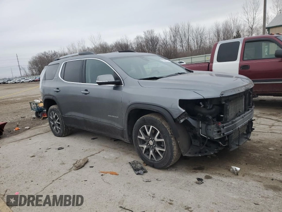 2021 GMC Acadia SLE with VIN 1GKKNRLS1MZ140432, listed as a Copart auction lot 85888724 with 49,111 mi miles and Salvage Title. Bid and sale history available at carsss.com. Image 4.