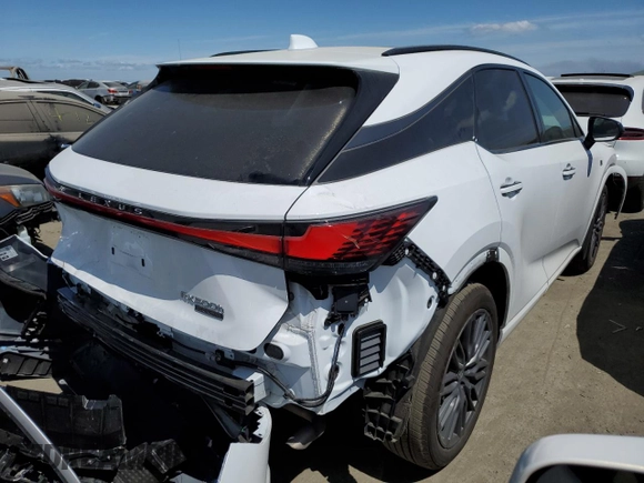 2023 Lexus RX with VIN 2T2BCMEA9PC001667, listed as a Copart auction lot 50518334 with 18,150 mi miles and Salvage Title. Bid and sale history available at carsss.com. Image 3.