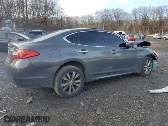 2012 Infiniti M37 with VIN JN1BY1AR7CM390535, listed as a Copart auction lot 84595234 with 0 mi miles and Salvage Title. Bid and sale history available at carsss.com. Image 3.