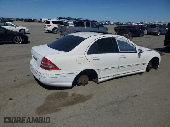 2007 Mercedes-Benz C 230 Sport with VIN WDBRF52H67F889835, listed as a Copart auction lot 51291795 with 150,526 mi miles and Salvage Title. Bid and sale history available at DreamBid. Image 3.