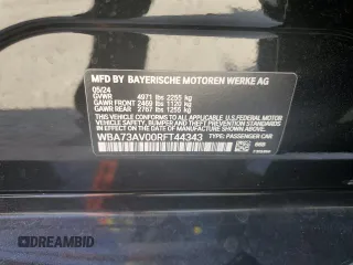 2024 BMW 4 Series 430i xDrive with VIN WBA73AV00RFT44343, listed as a Copart auction lot 87362534 with 1,346 mi miles and Salvage Title. Bid and sale history available at carsss.com. Image 12.