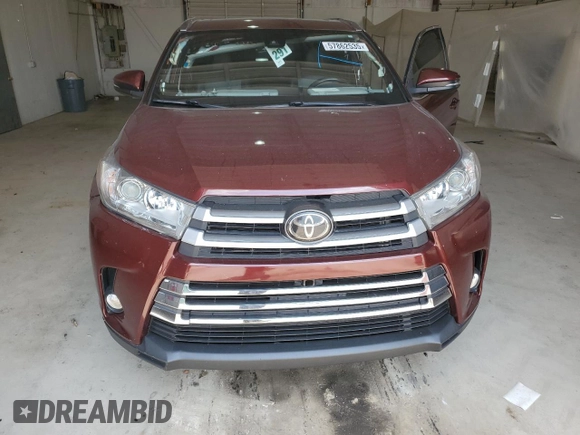 2018 Toyota Highlander SE with VIN 5TDKZRFH5JS267732, listed as a Copart auction lot 57862535 with 116,980 mi miles and Salvage title. Bid and sale history available at DreamBid. Image 11.