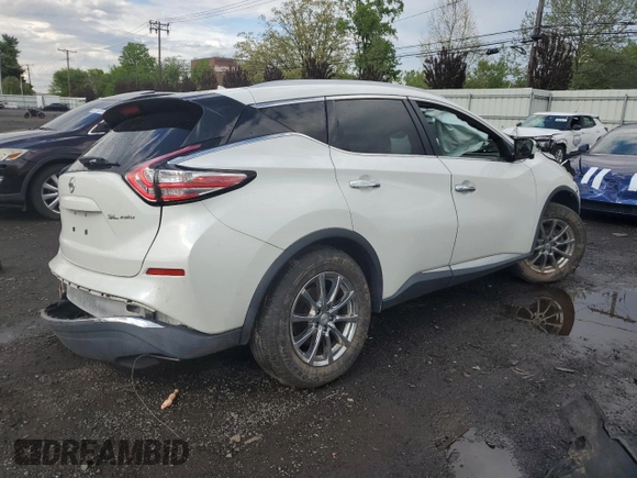 2016 Nissan Murano SL z VIN 5N1AZ2MH3GN128490, wystawiony jako Copart lot #55619185 z przebiegiem 77 174 mil mil oraz Szkody całkowita. Historia ofert i sprzedaży dostępna na DreamBid. Obrazek 3.