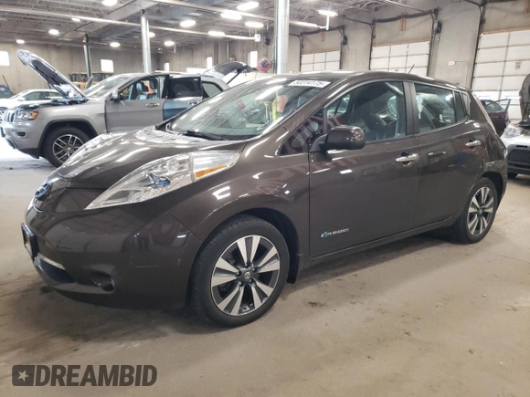 2016 Nissan LEAF S with VIN 1N4BZ0CP2GC308051, listed as a Copart auction lot 50314175 with 52,414 mi miles and Salvage Title. Bid and sale history available at carsss.com. Image 1.
