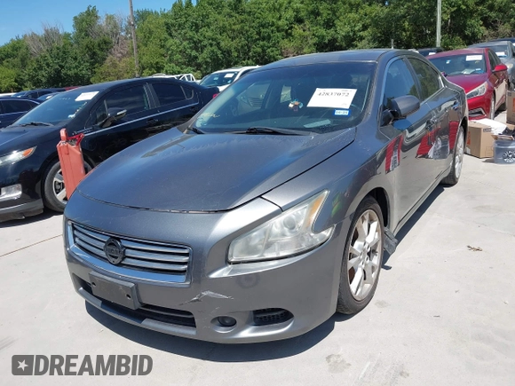 2014 Nissan Maxima SV with VIN 1N4AA5AP9EC445598, listed as a IAAI auction lot 42837072 with 147,930 mi miles and . Bid and sale history available at DreamBid. Image 2.