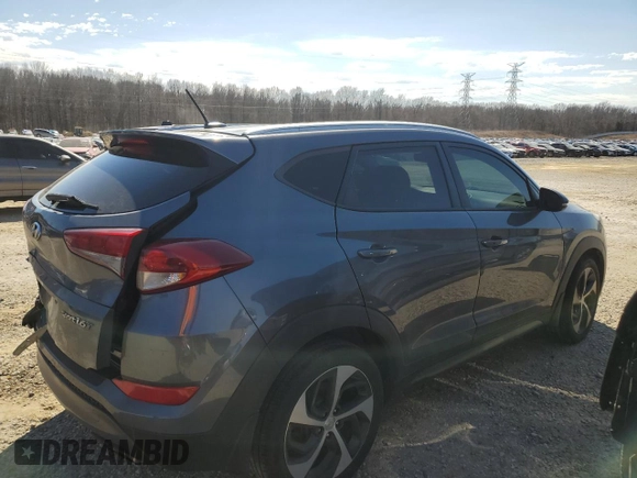 2016 Hyundai Tucson Sport with VIN KM8J33A21GU107702, listed as a Copart auction lot 46489365 with 112,534 mi miles and Salvage Title. Bid and sale history available at carsss.com. Image 3.