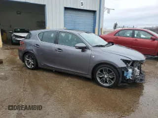 2012 Lexus CT 200h with VIN JTHKD5BH9C2059570, listed as a Copart auction lot 43745135 with 228,222 mi miles and Salvage title. Bid and sale history available at DreamBid. Image 4.