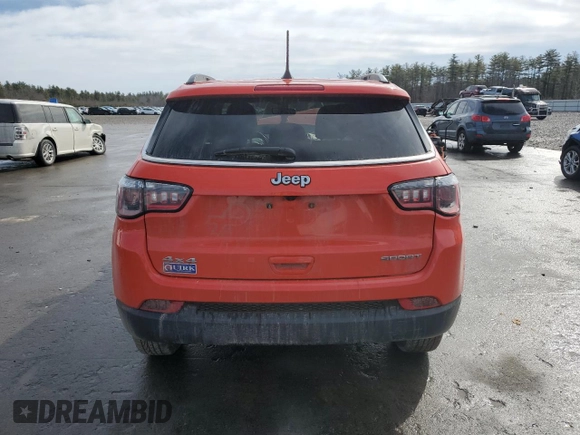 2021 Jeep Compass Sport z VIN 3C4NJDAB1MT500431, wystawiony jako Copart lot #51666125 z przebiegiem Nie podano mil oraz Szkoda całkowita • Salvage title. Historia ofert i sprzedaży dostępna na DreamBid. Obrazek 6.