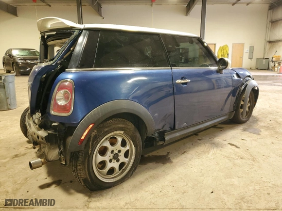 2012 MINI Cooper Hardtop with VIN WMWSU3C52CT369853, listed as a Copart auction lot 46457225 with 0 mi miles and Salvage Title. Bid and sale history available at carsss.com. Image 3.
