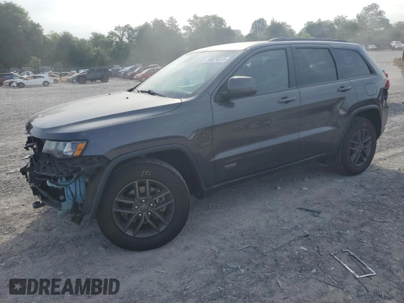 2016 Jeep Grand Cherokee 75th Anniversary with VIN 1C4RJEAG1GC506443, listed as a Copart auction lot 59874015 with 135,714 mi miles and Salvage title. Bid and sale history available at DreamBid. Image 1.